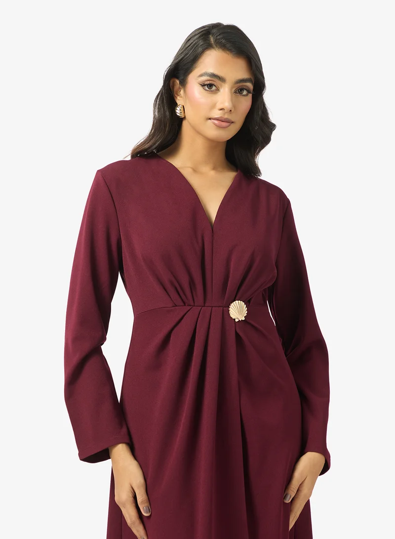 Khizana  Dress With Drape Waist for Women | Best Price UAE